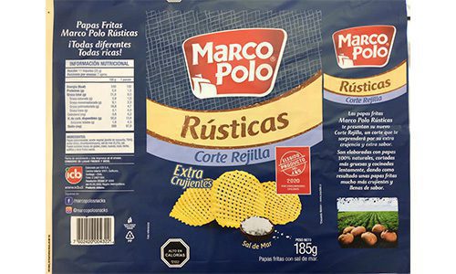 Papas Fritas Rústicas Corte Rejilla Sal de Mar